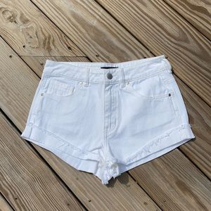 Kendall & Kylie white denim shorts